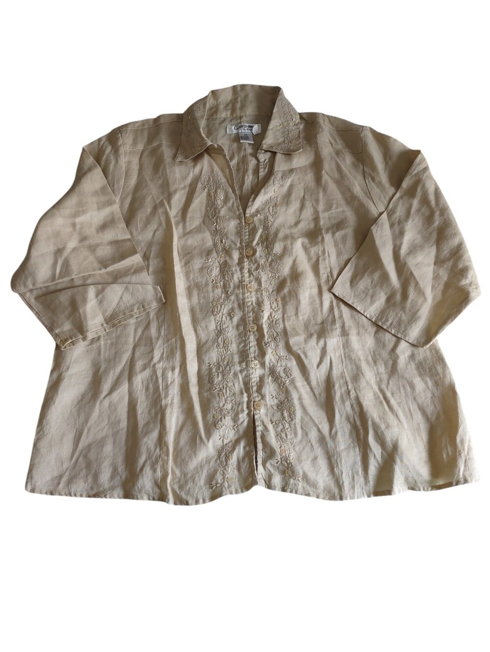 Giorgiana By Naji 2X Linen Top